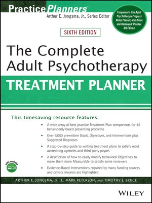 cover image of The Complete Adult Psychotherapy Treatment Planner